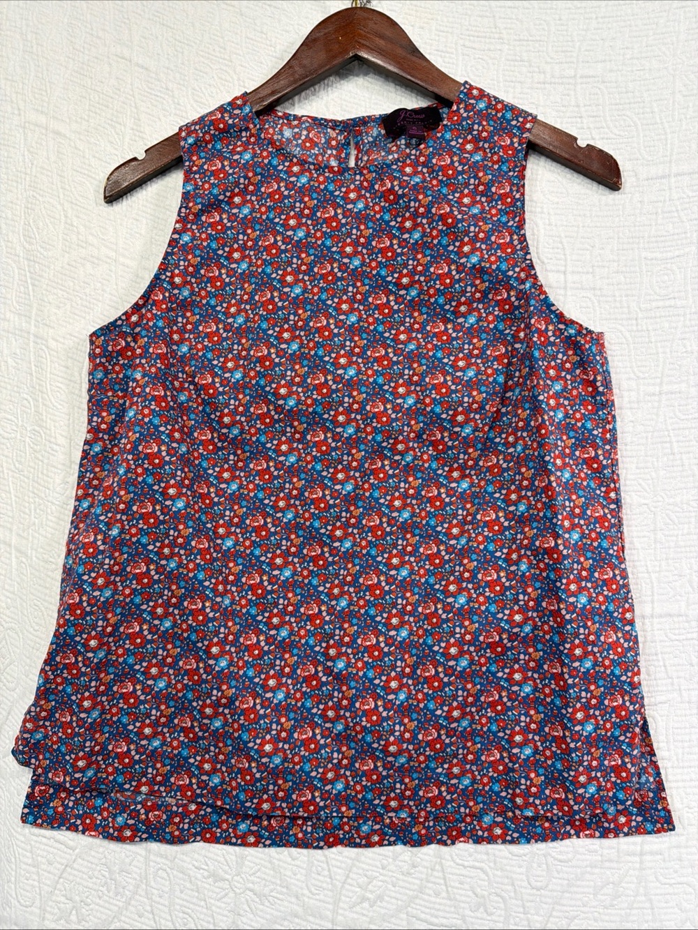 J Crew X Liberty Betsy Ann Ditsy Floral Tank Top Size 6 Thin Cotton Blouse Shirt